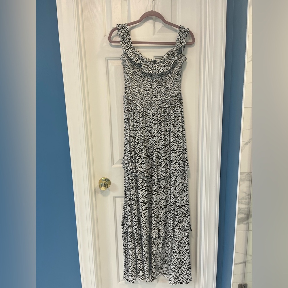Express Black and White Patterned Dress